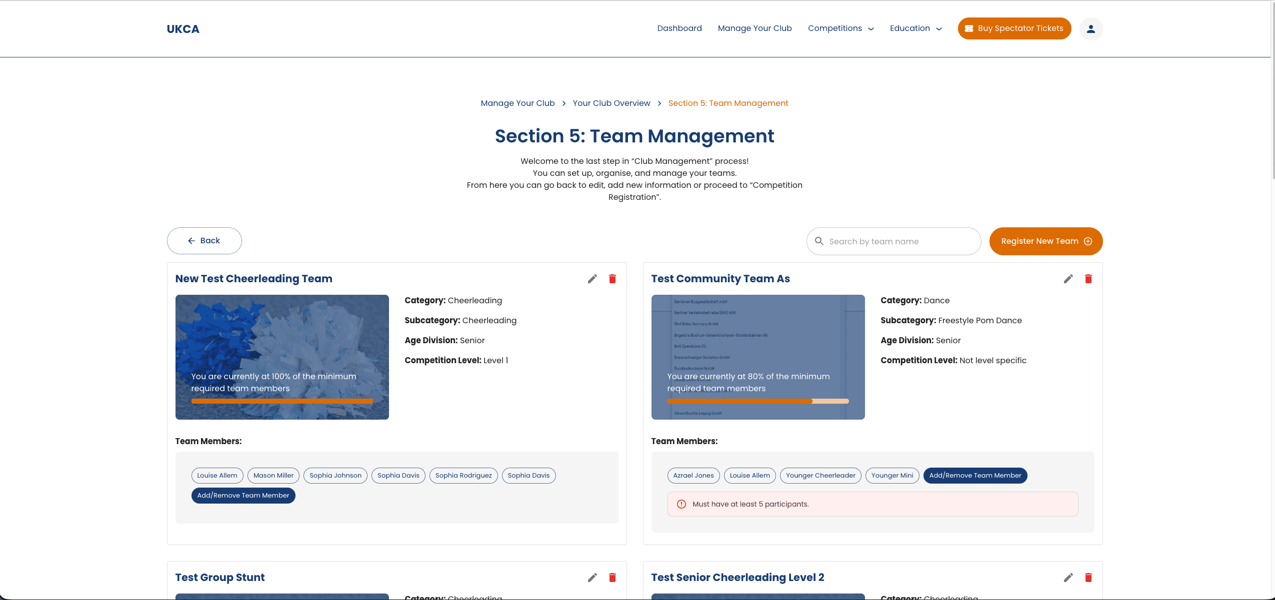 Team management