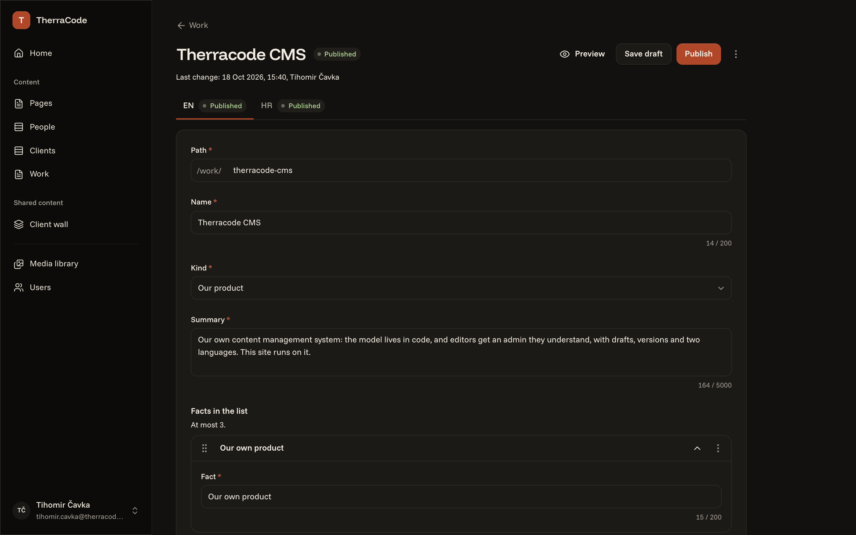 Admin · this case study in the editor